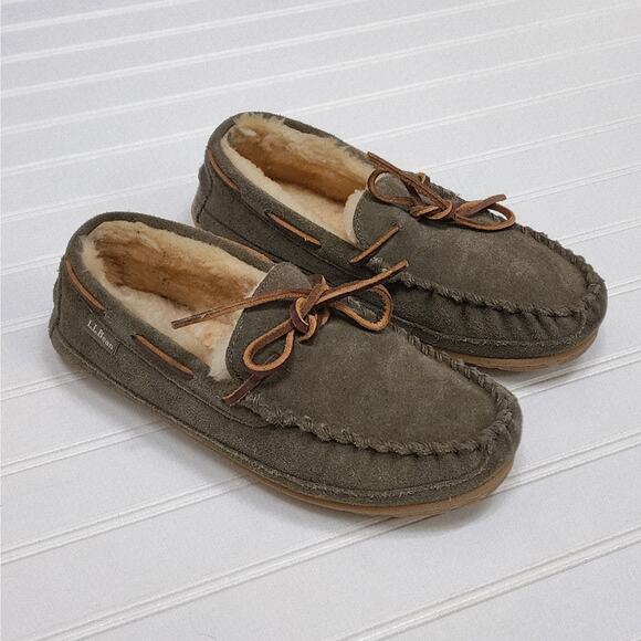 L.L. Bean Men\'s Wicked Good Moccasins Slippers Size 7 Green main image 7